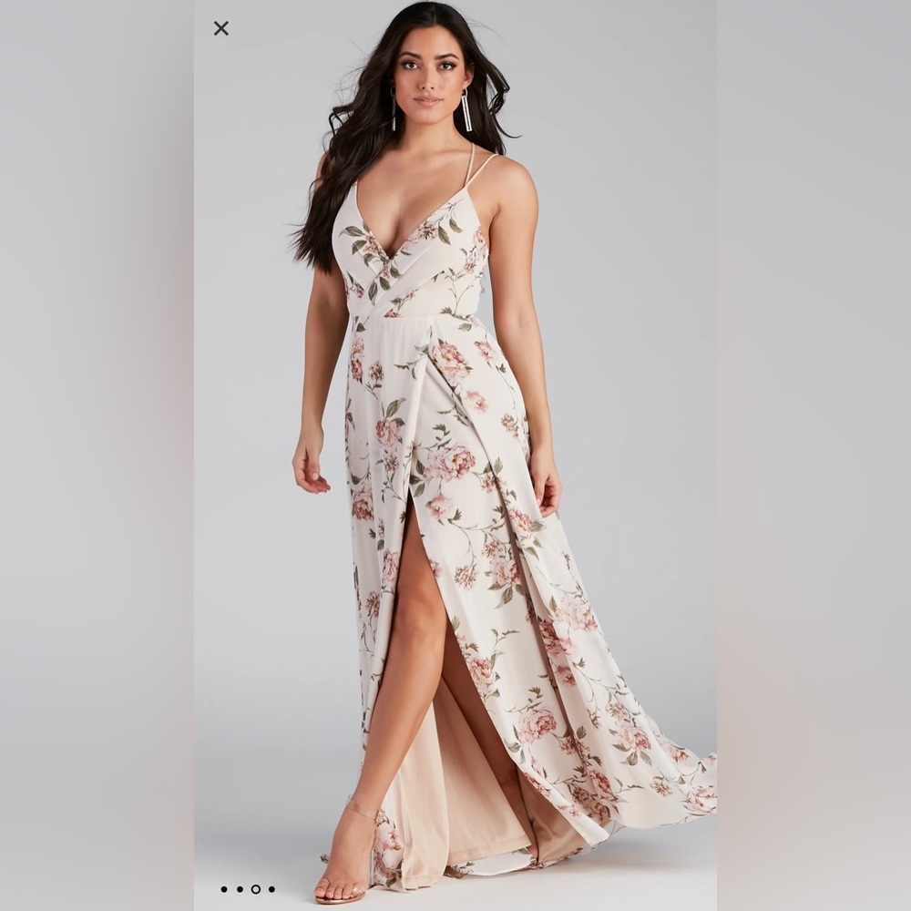Geneviève Floral Chiffon Wrap Dress